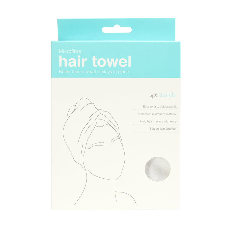 Spa trends microfibre hair towel