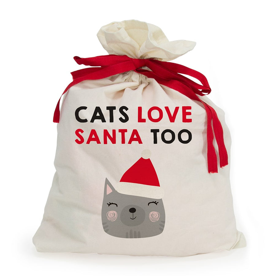 pet santa sack - Cats love Santa too