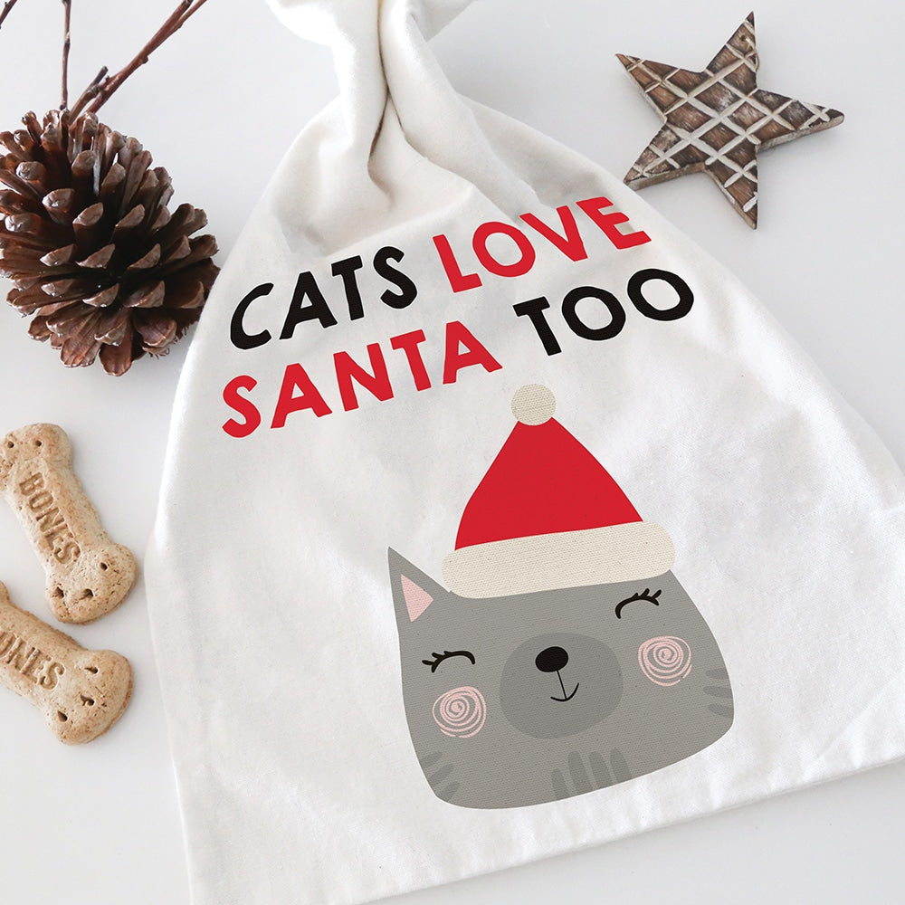 santa sacks - Cats Love Santa too