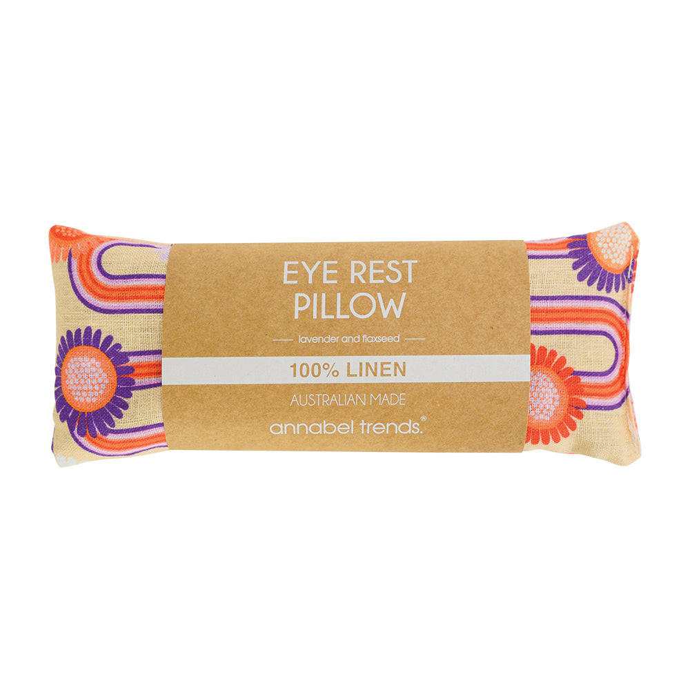 Eye Rest Pillow - Linen - Groovy Rainbows