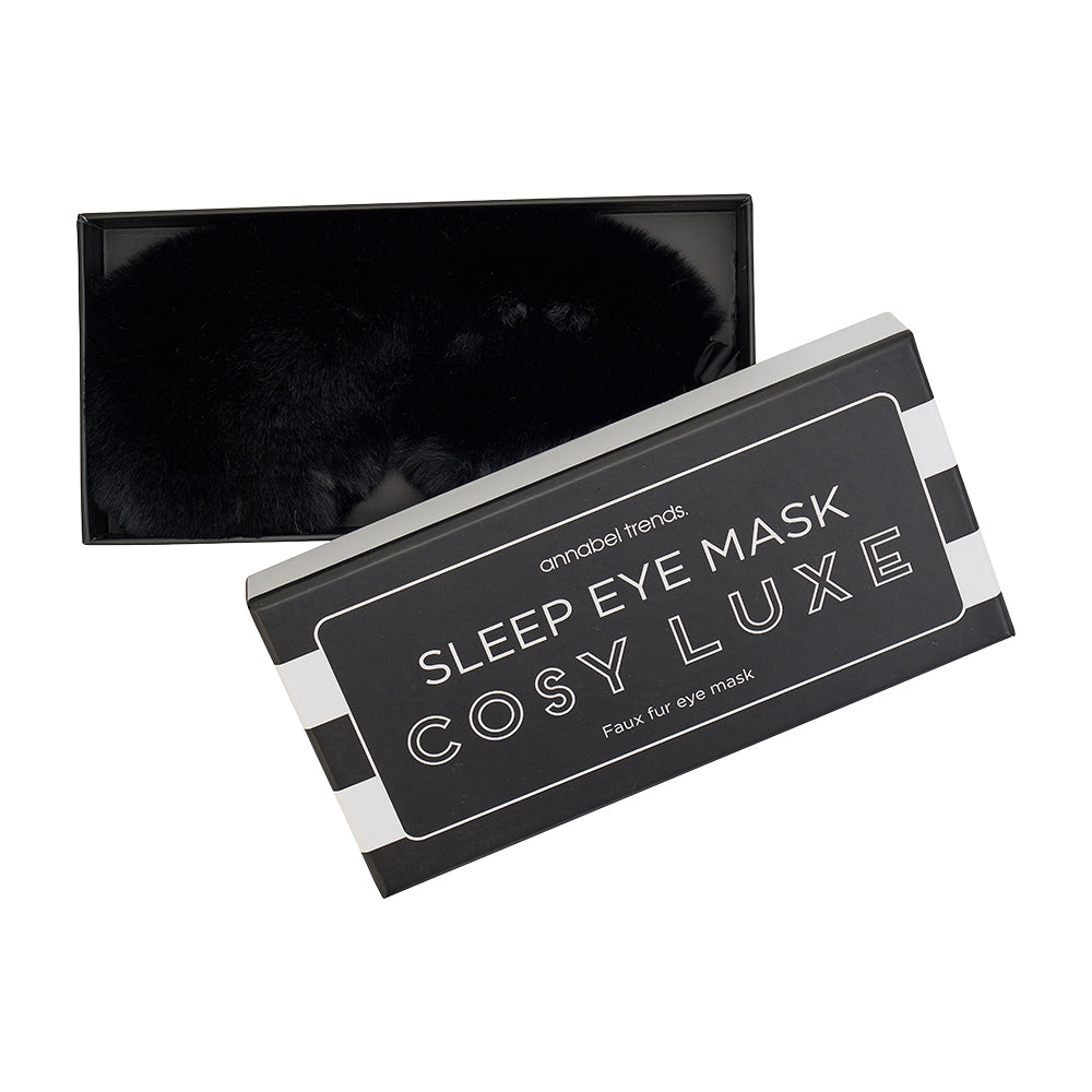Cosy Luxe eye mask - black in gift box