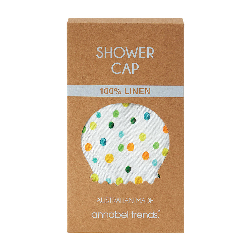 Shower Cap - Linen - Amalfi Spot