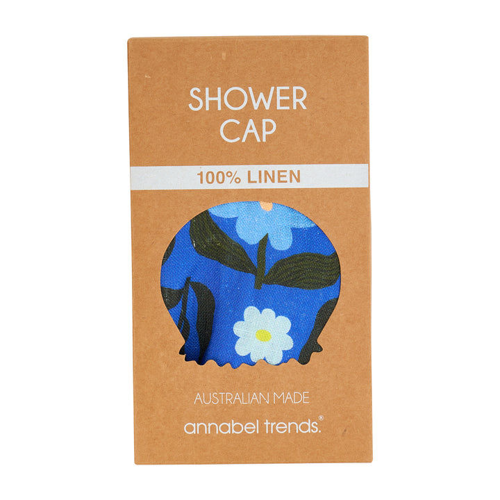Shower Cap - Linen - Nocturnal Blooms