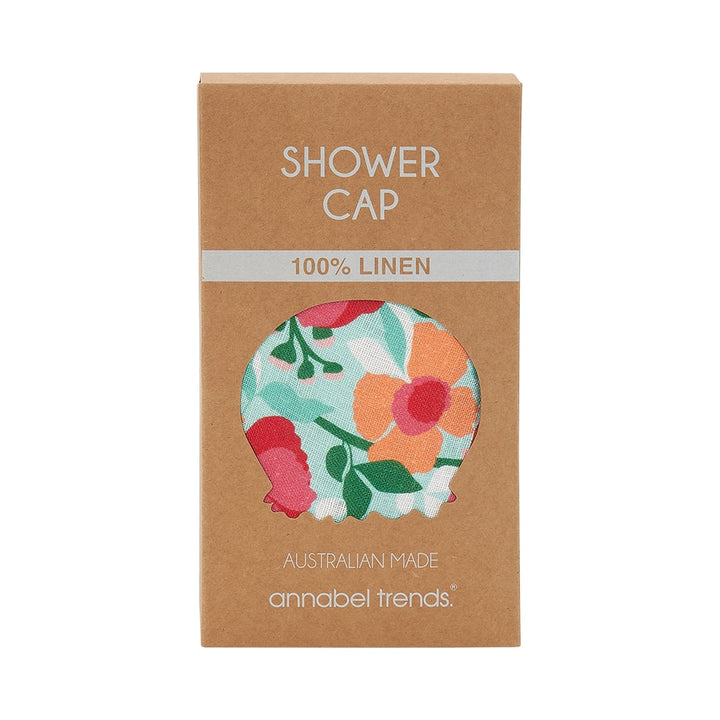 Shower Cap - Linen - Sherbet Poppies