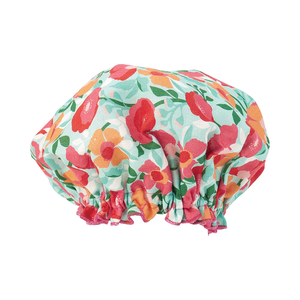 Shower Cap - Linen - Sherbet Poppies