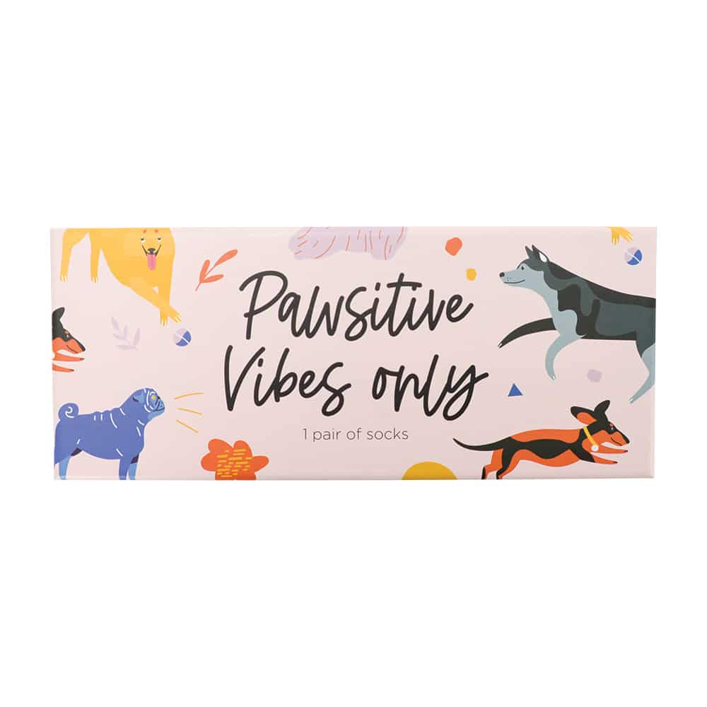 Pawsitive Vibes Only, boxed socks