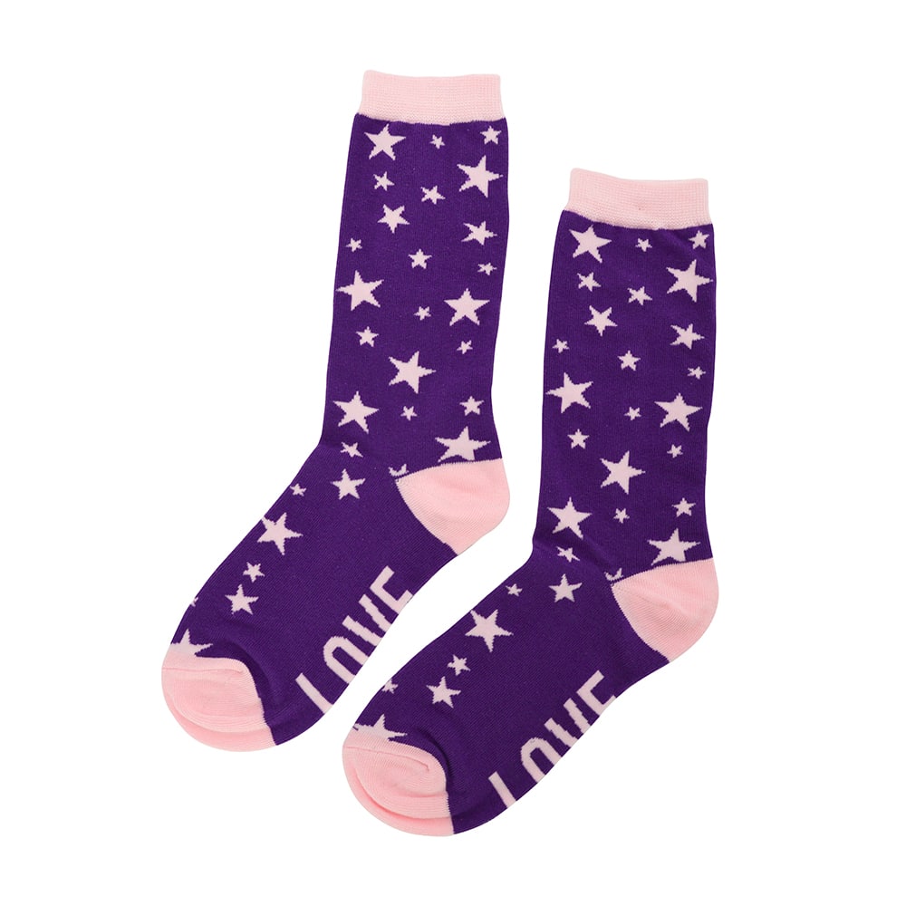Super Max & Bryce - Socks - Love - Purple & Pink
