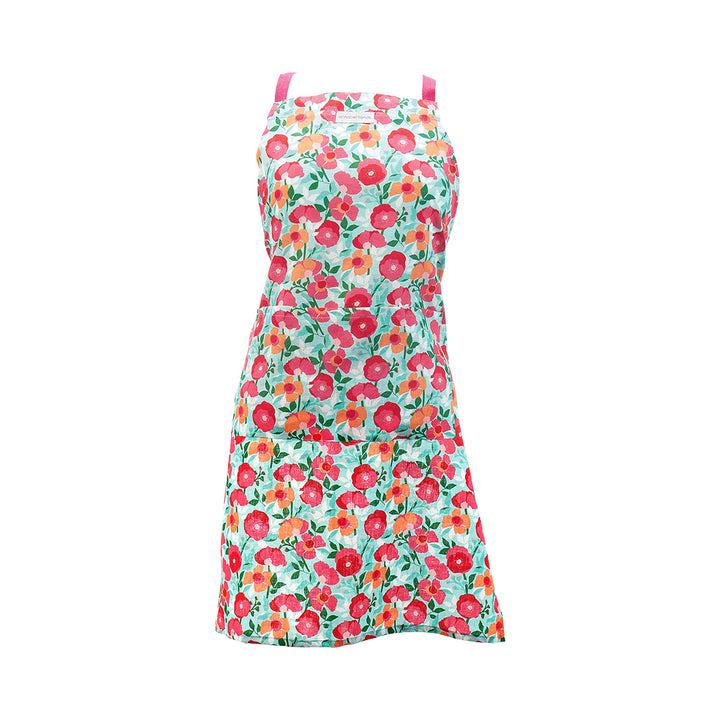 Sherbet Poppies design Linen apron
