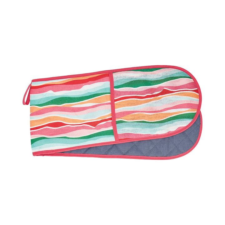 Double Oven Mitt - Linen -  Sherbet Ribbons