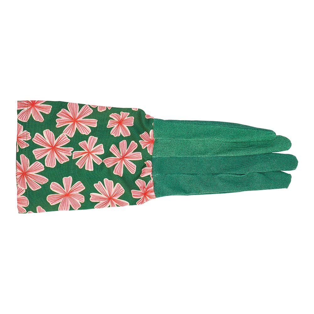 Long Sleeve Garden Gloves  - Cotton -  Bold Blooms