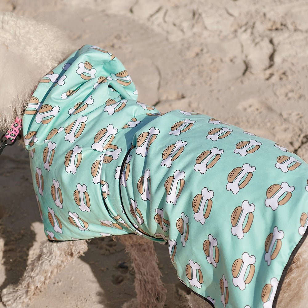 Hot Dog - Beach Hoodie Towel - Bone Burger