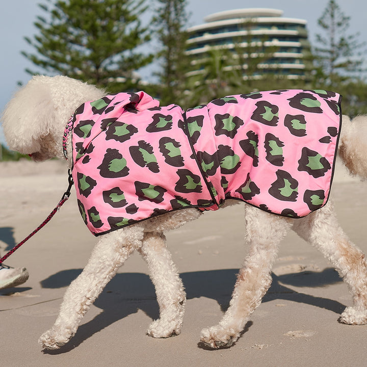 Hot Dog - Beach Hoodie Towel - Pink Ocelot