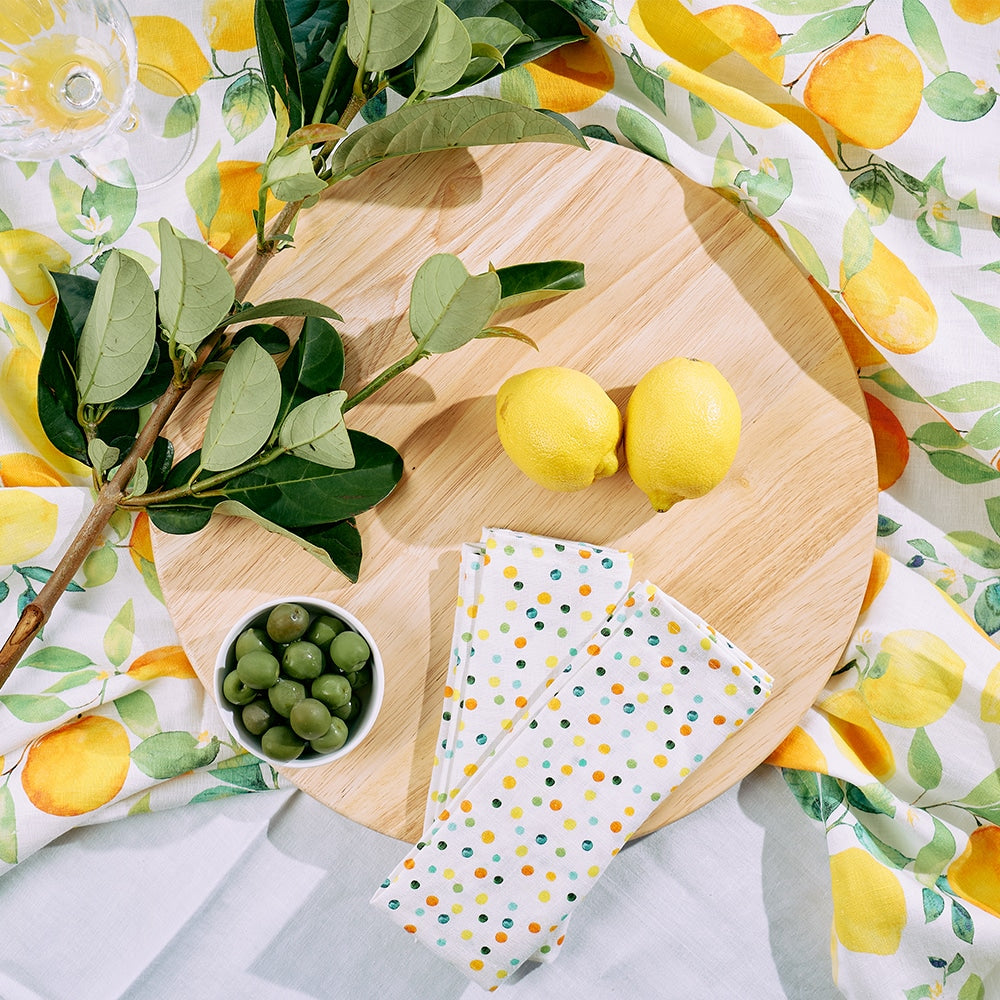 Double Oven Mitt - Linen - Amalfi Spot