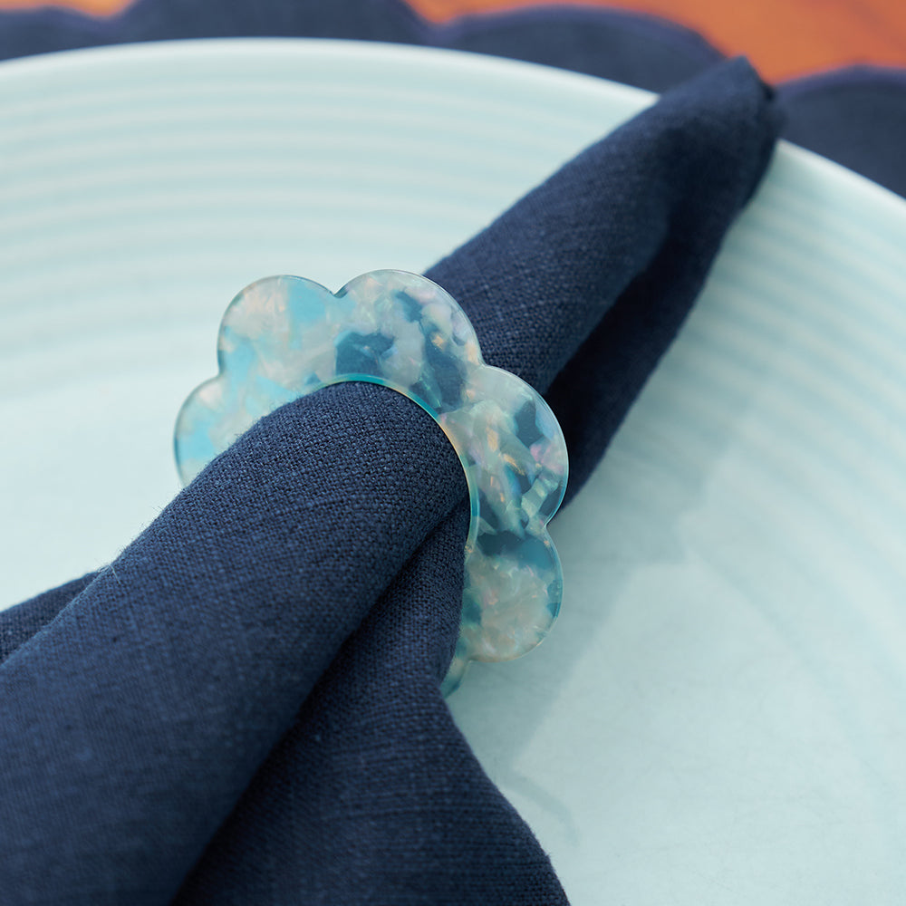 Aqua napkin rings sale