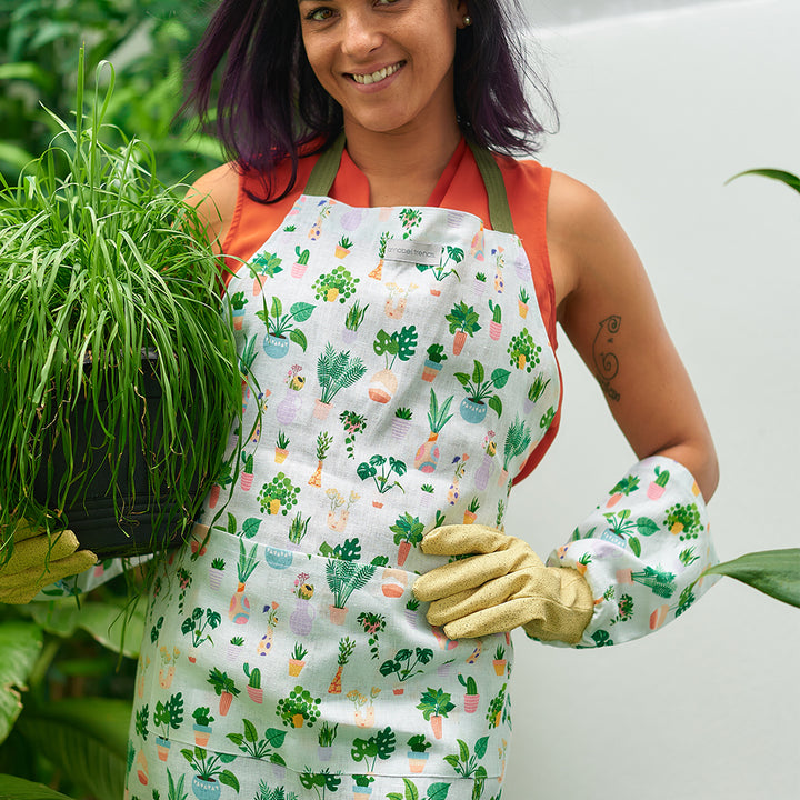 Long Sleeve Garden Gloves  - Cotton -  Bold Blooms