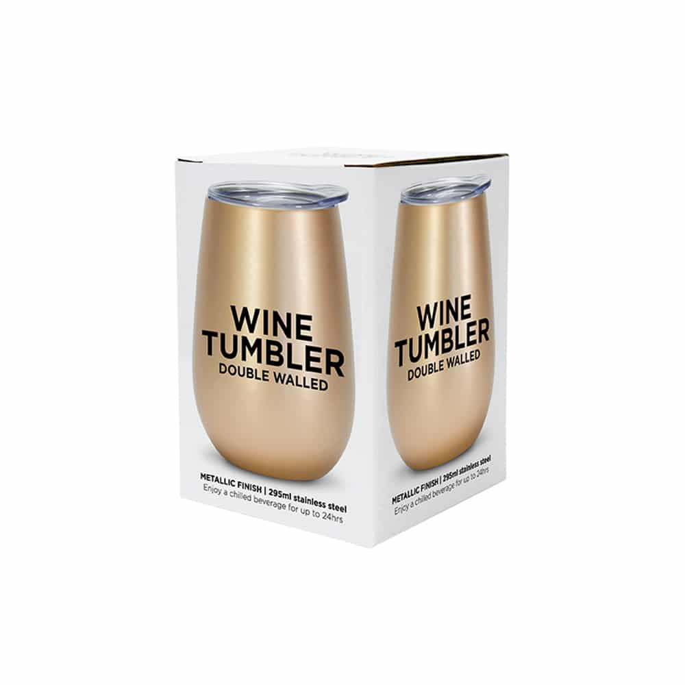 wine tumbler gold