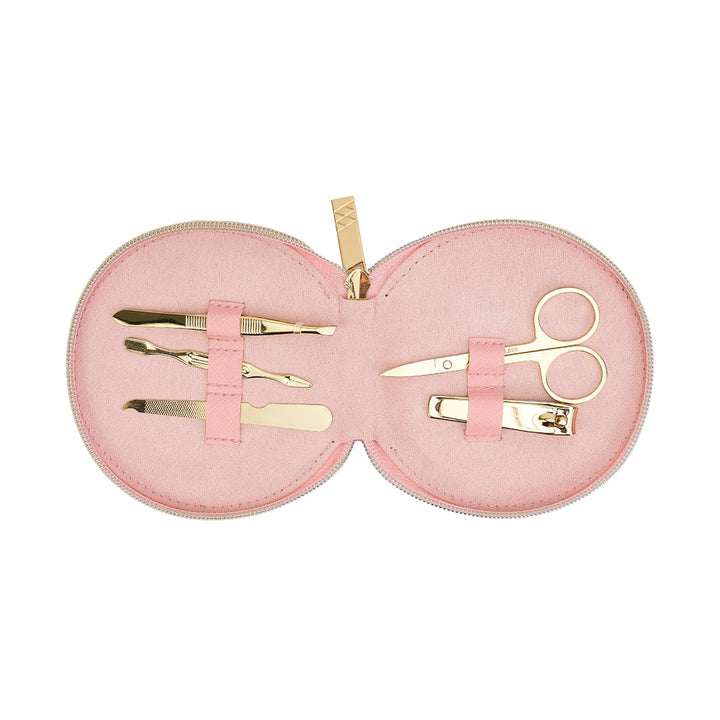 Vanity Scalloped Manicure Set - Baby Pink